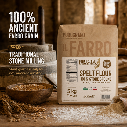 Polselli PuroGrano Spelt (Farro) Flour – 5kg (11 lb)