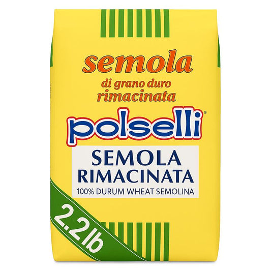 Polselli, Semola Flour, Semolina Rimachinata di Grano Duro 2.2 lb (1 kg)