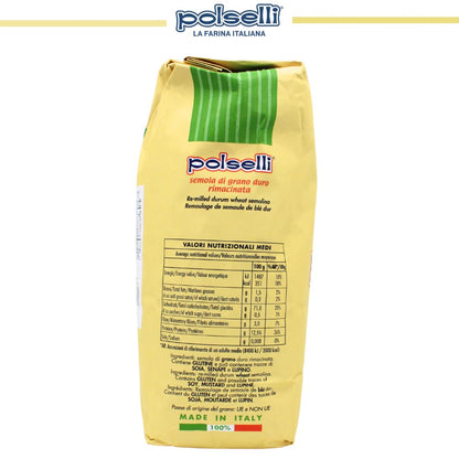 Polselli, Semola Flour, Semola Rimacinata, 11 lb ( 5 kg)