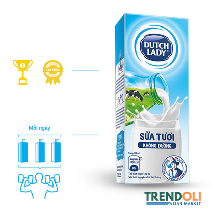 Dutch Lady Sweetened UHT Milk 180ml each - pack of 4