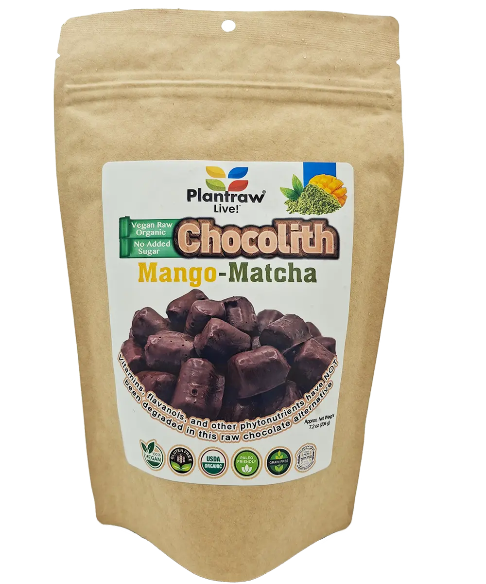Chocolith® - Mango-Matcha-Keto (7.2oz) - Vegan, Organic, Gluten-Free, 0g Refined Carbs. 3.2g Net Carbs.