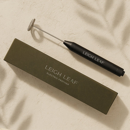 Leigh Leaf Electric Matcha Whisk - High-Quality Stainless Steel Frother for Matcha, Coffee & More