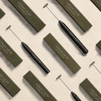 Leigh Leaf Electric Matcha Whisk - High-Quality Stainless Steel Frother for Matcha, Coffee & More