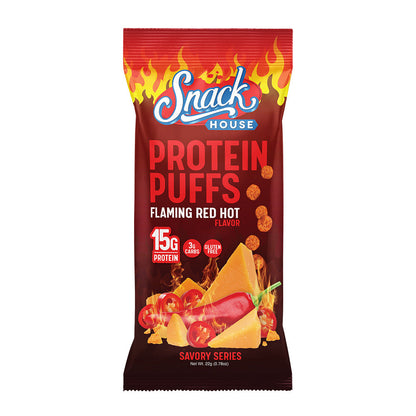 Flaming Red Hot Protein Puffs Single Serving - 8-Pack Box