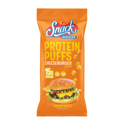 Cheeseburger Protein Puffs Single Serving - 8-Pack Box