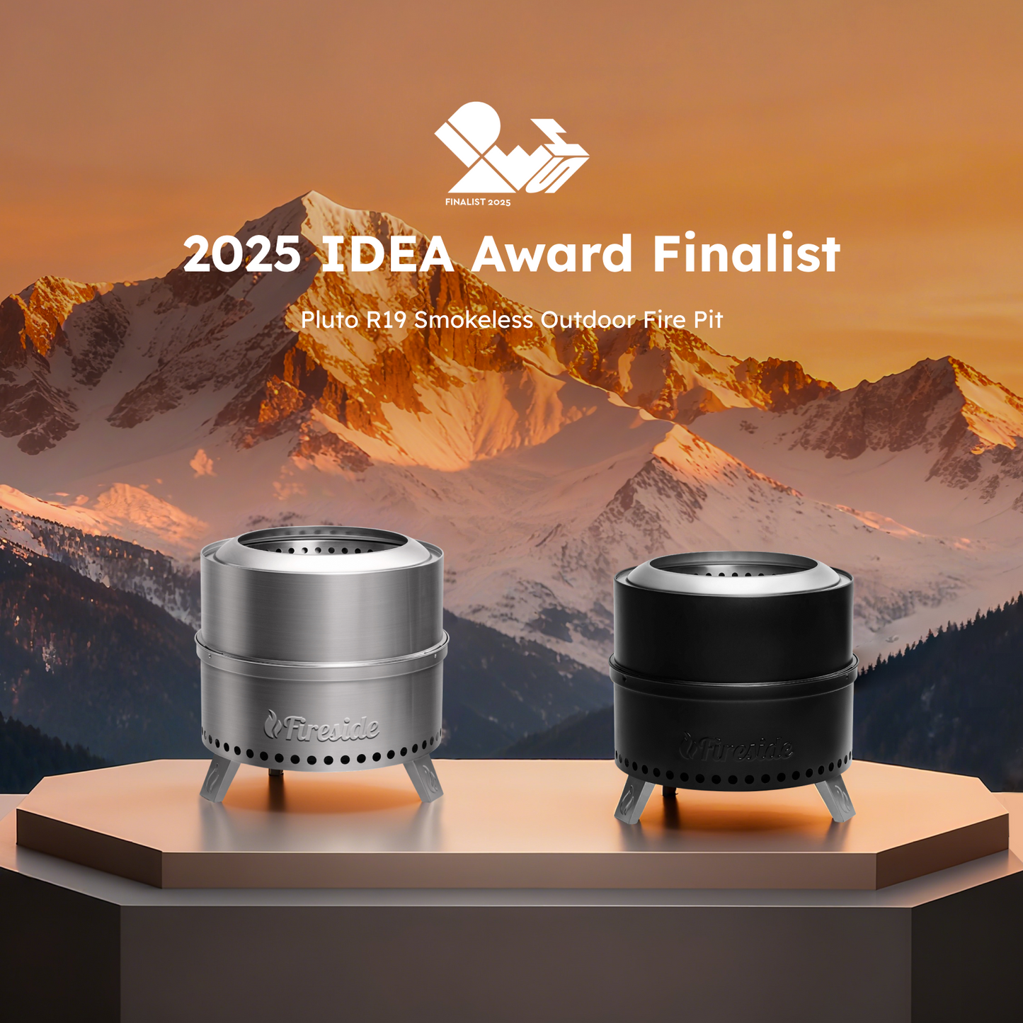 Pluto R19-SS Smokeless Outdoor Fire Pit -  Stainless Steel