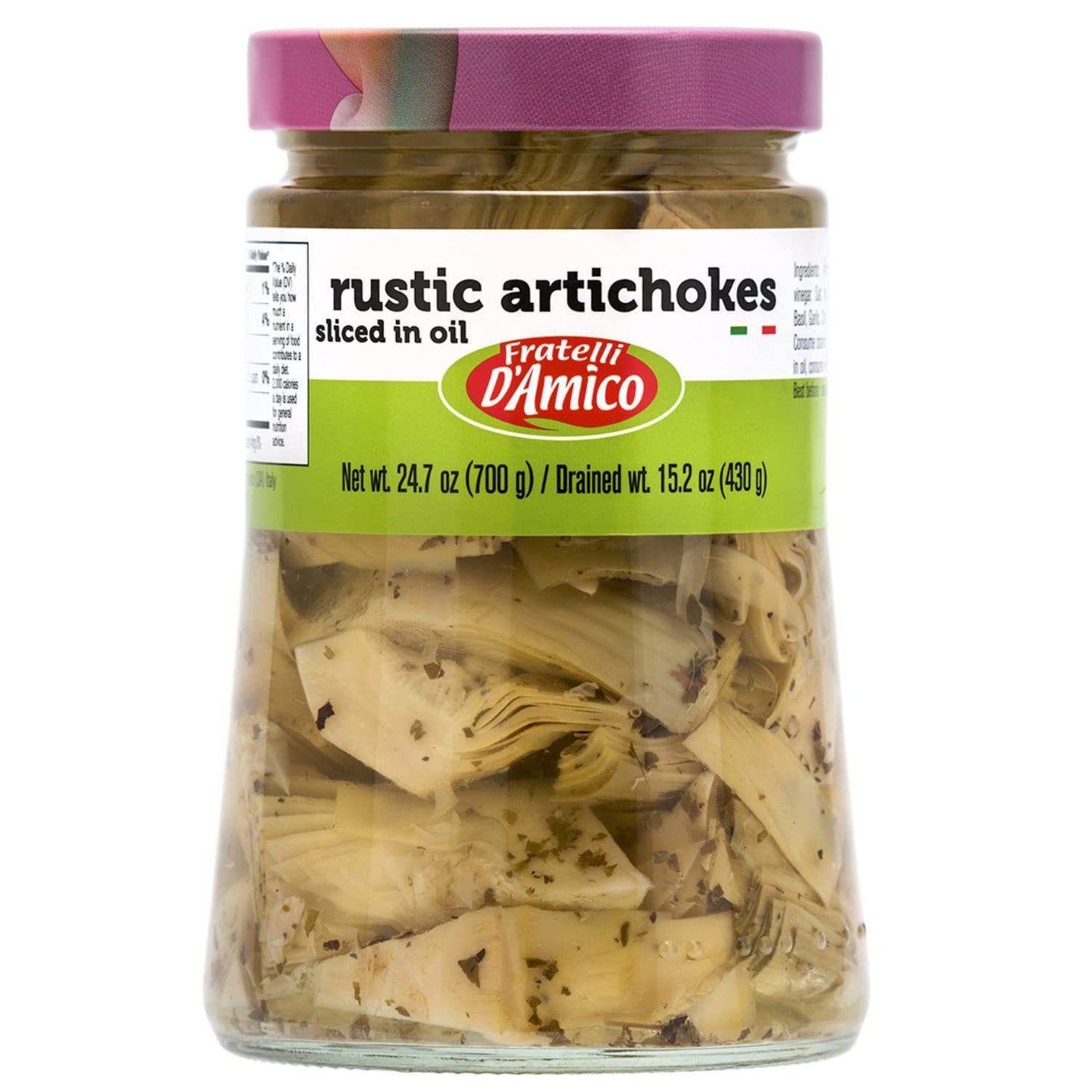 Fratelli D'Amico, Rustic Artichokes Sliced in oil, 24.7oz (700g)