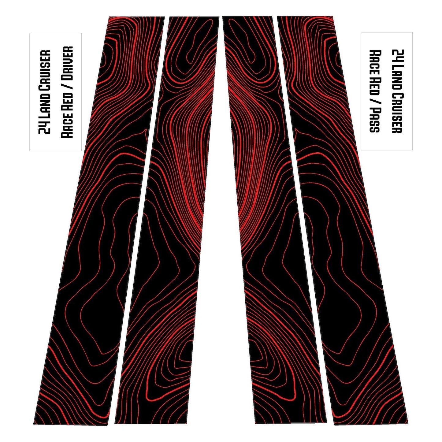 Topographic B Pillar Overlays - 2024+ Land Cruiser / GX 550