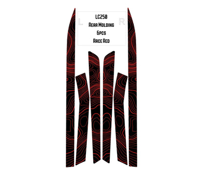 Topographic Rear Trim Overlays (6pcs) - 2024+ Land Cruiser / GX 550