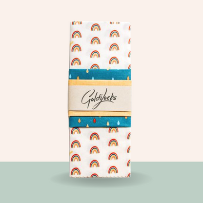 Goldilocks Goods Beeswax Food Wraps: Rainbows Set of 3