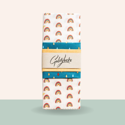 Goldilocks Goods Beeswax Food Wraps: Rainbows Set of 3