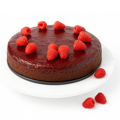 Andy Anand Sugar-Free Raspberry Chocolate Cake, 9-Inch, 2.8 lb – Real Chocolate Truffles, Monk Fruit Sweetened, Diabetic-Friendly Gift Box