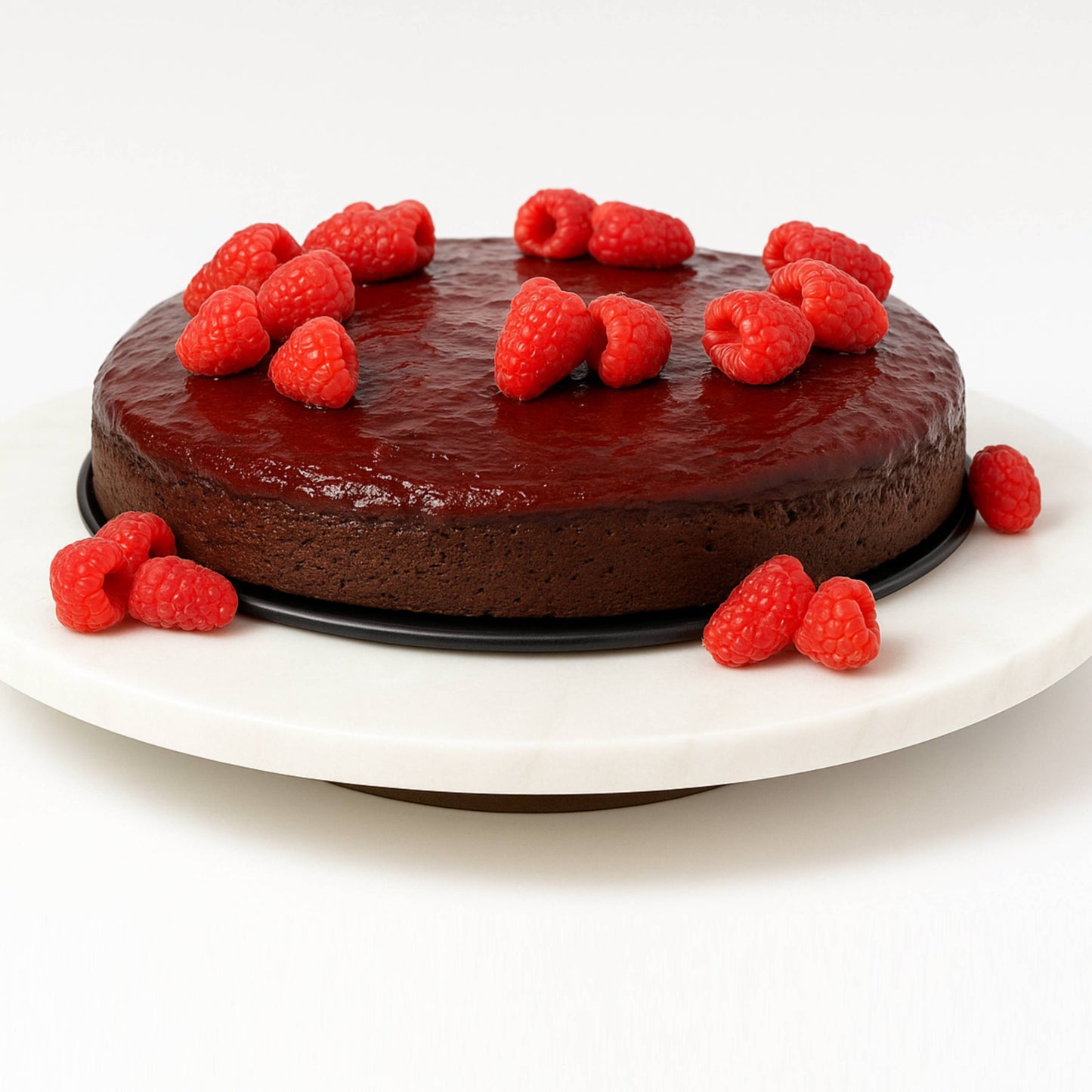 Andy Anand Sugar Free Raspberry Chocolate Truffle Cake 9" with Real Chocolate Truffles: Amazing Freshly Baked Cakes For Sale,  Creamy, Moist & Delectable - 2.8 lbs