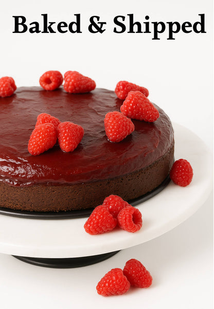 Andy Anand Sugar Free Raspberry Chocolate Truffle Cake 9" with Real Chocolate Truffles: Amazing Freshly Baked Cakes For Sale,  Creamy, Moist & Delectable - 2.8 lbs
