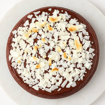 Andy Anand Exquisite 9" Gluten Free Raspberry Chocolate Truffle Coconut Cake 9" with Real Chocolate Truffles: Always Made in Small Batches with Fresh Ingredients - 2.8 lbs