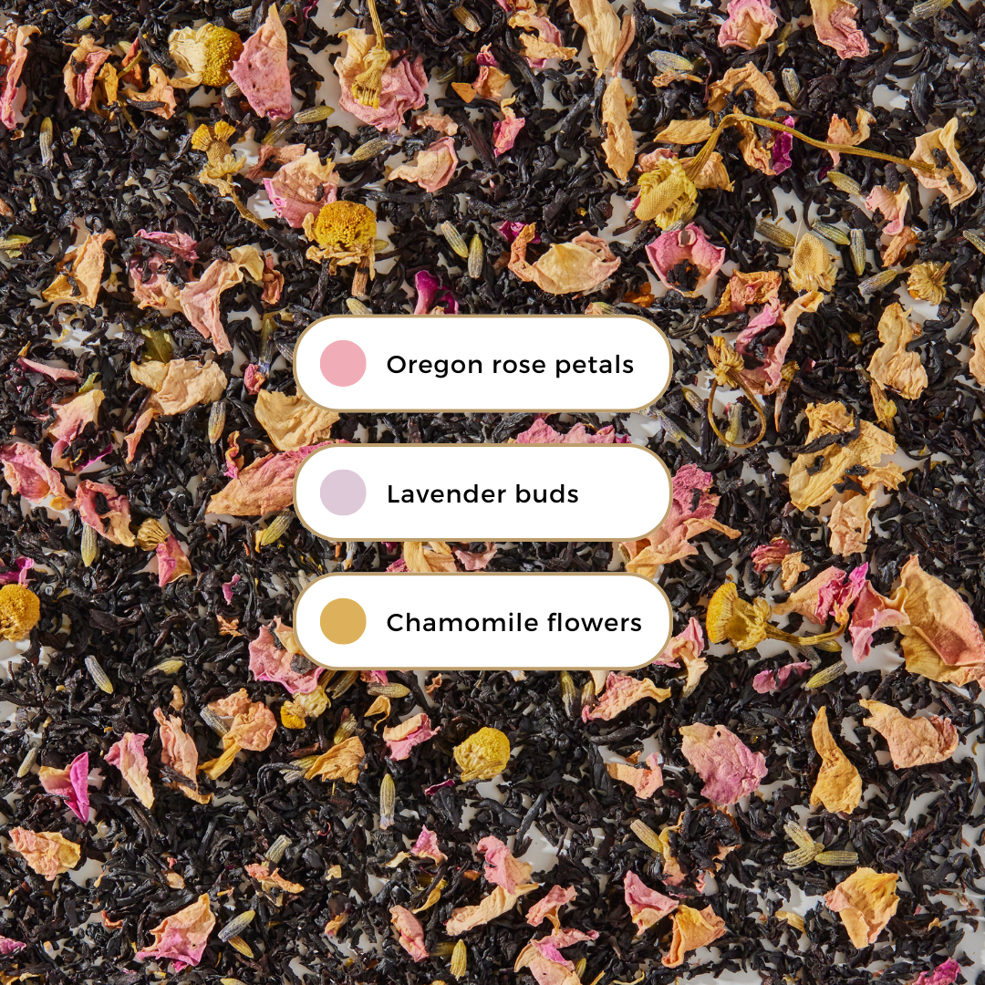 Plum Deluxe Tea Reading Nook Tea Blend (Rose - Lavender - Chamomile)