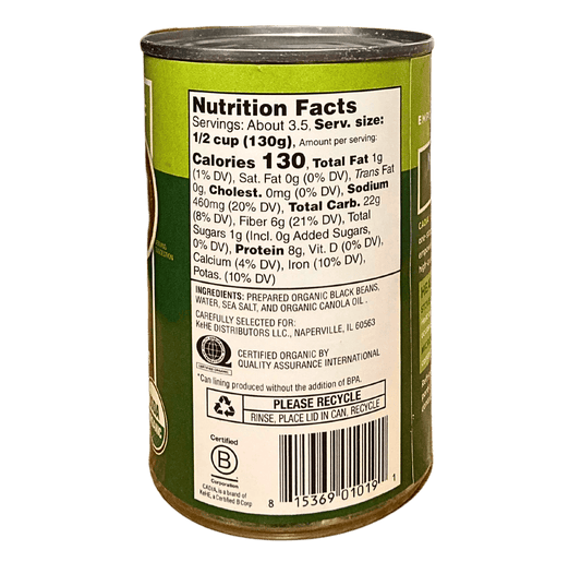 Refried Black Beans, Organic, Cadia