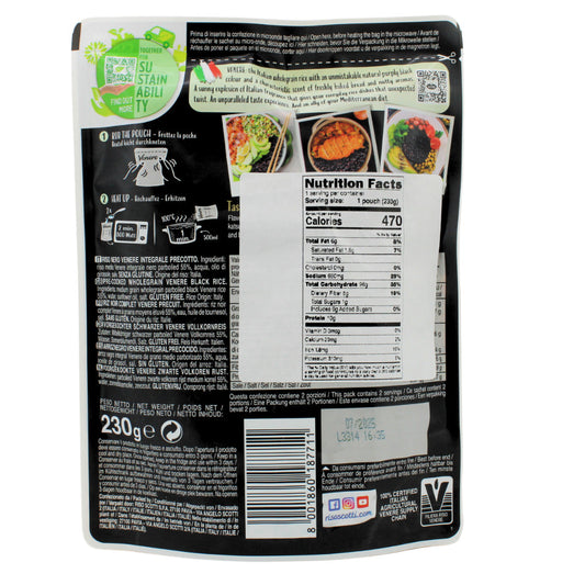Riso Scotti, Microwave Venere Wholegrain Black Rice, 230g