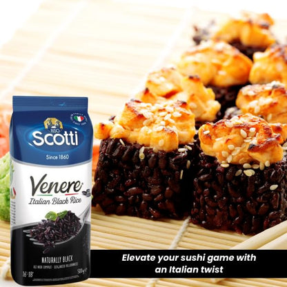 Riso Scotti, Venere Black Italian Rice, 1.1 lb (500 g)