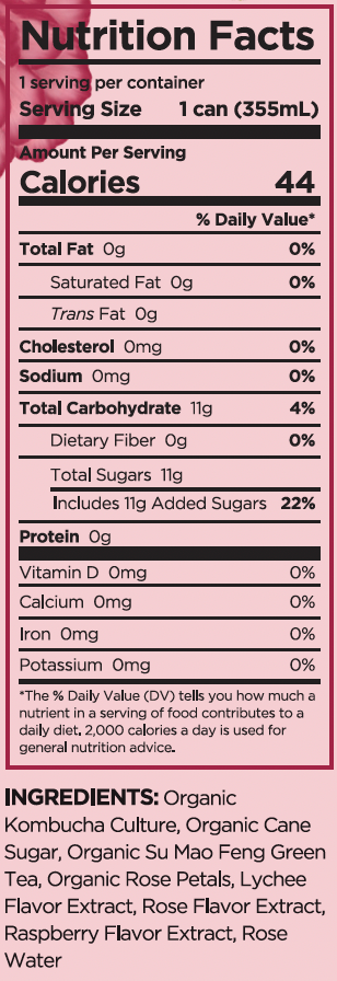 Rose Petal & Lychee Kombucha