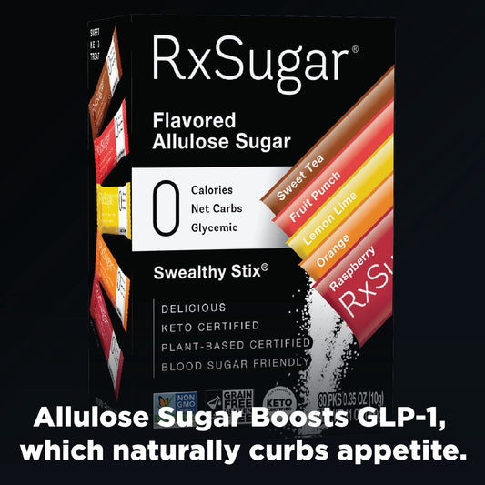 RxSugar Flavored Allulose Sugar Swealthy Stix