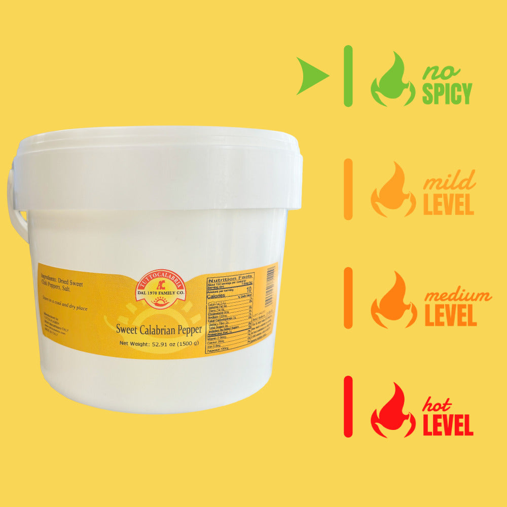 TuttoCalabria “Sweet” Calabrian Chili Powder Bucket, 52.91 oz (1.5 kg)