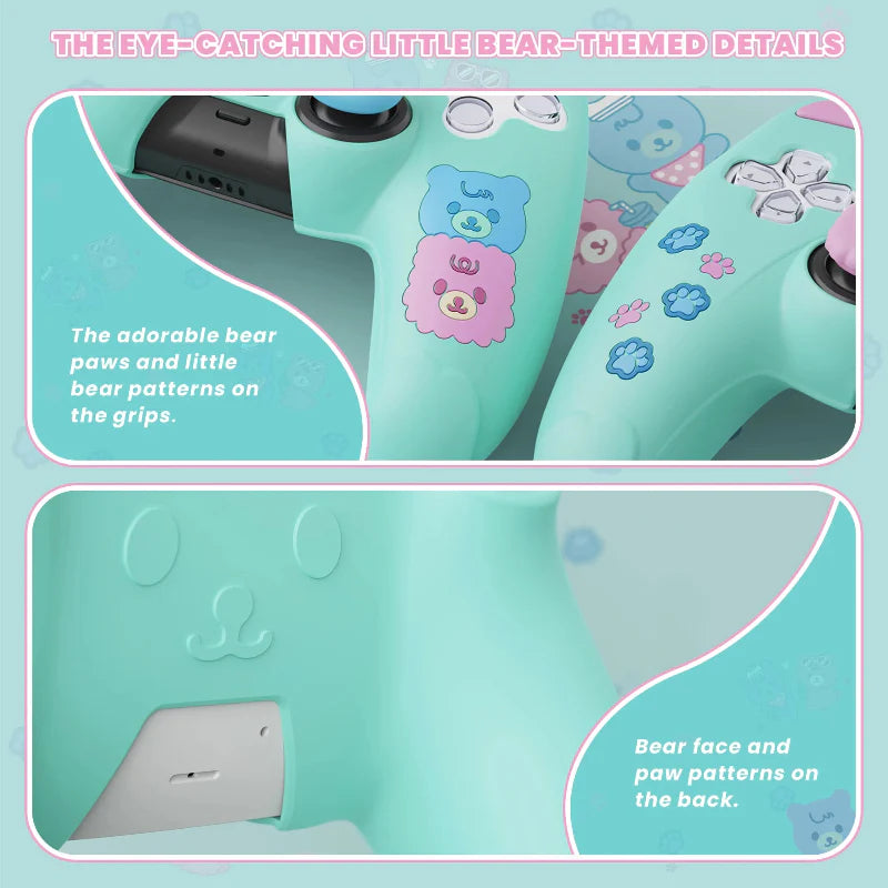 PlayVital Kawaii Bears PS5 Controller Cover