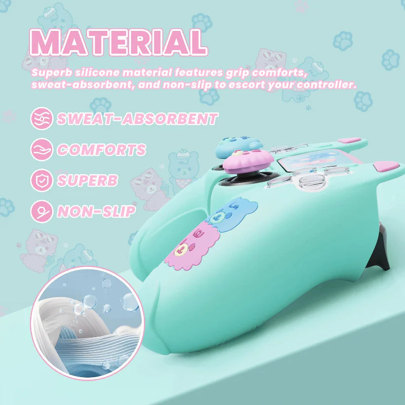 PlayVital Kawaii Bears PS5 Controller Cover