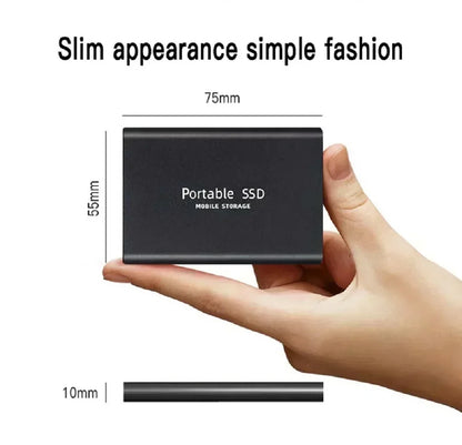External Hard Drive SSD 4TB - USB 3.0 Solid Disk Fast Transfer Shockproof Large Backup Plug & Play Compatible with Mac/PC/Phones