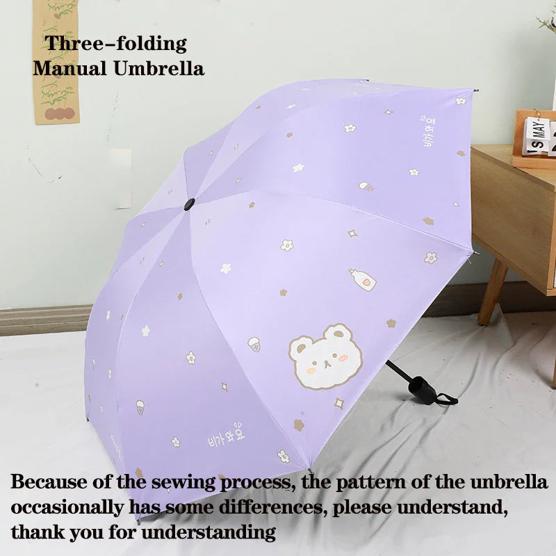Kawaii Bear Pastel Umbrella