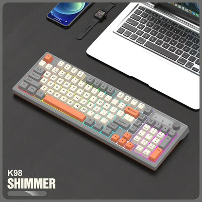 98-key Wireless Keyboard Rainbow Light