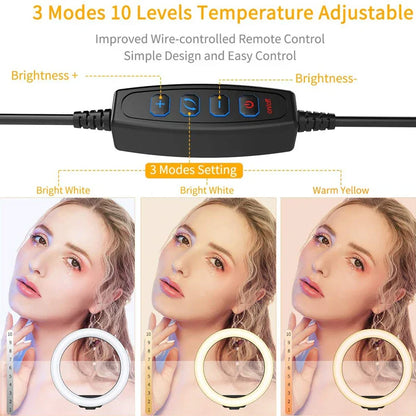 26cm LED Selfie Ring Lamp Photographic Selfie Ring Lighting