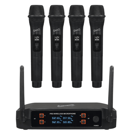 Supersonic 4 Channel 2.4G Wireless Microphone System