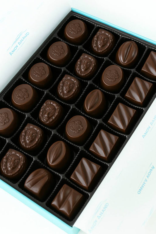 Andy Anand Luxurious Dark Chocolate Truffles Gift Box, 24 pc – Handmade Gourmet Assorted Flavors, Perfect for Indulgence, Birthday & Holiday