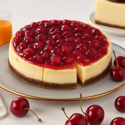 Andy Anand Sugar Free Cherry Cheesecake - Deliciously Indulgent, Best Cheese Cake Near Me For Wedding Anniversary Celebrations & Dessert Lovers (3.4 lbs)