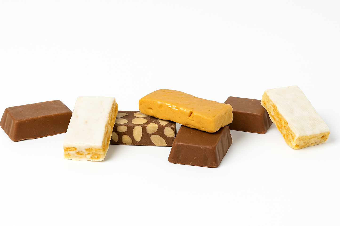 Andy Anand Sugar Free Nougat Assortment, Gluten Free - 4 Delicious Flavors of Soft Almond European Nougat with a Creamy Feel | Gluten Free, Creamy Texture - Gourmet Treat Made in Europe (8 Pcs 7 Oz)