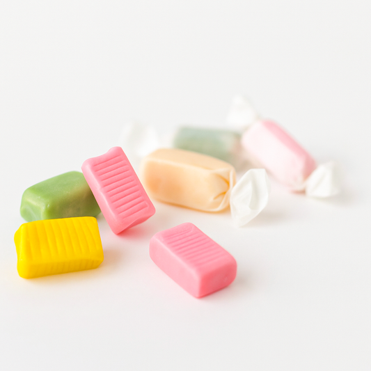 Andy Anand Chocolatier Sugar Free Fruit Taffy Toffees - Trio of Strawberry, Orange & Lemon Flavors, Made in Europe, Individually Wrapped Gluten Free Delicious Assorted Flavored Candies (35 Pcs, 7 Oz)