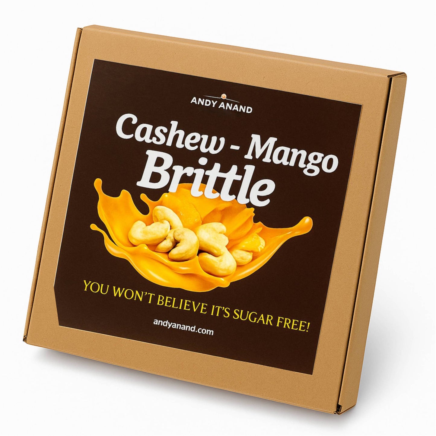 Andy Anand's Sugar Free Mango & Cashew Brittle - Croccante, Imported from Italy, a Crunchy Delight that Melts in Your Mouth! 1 lbs