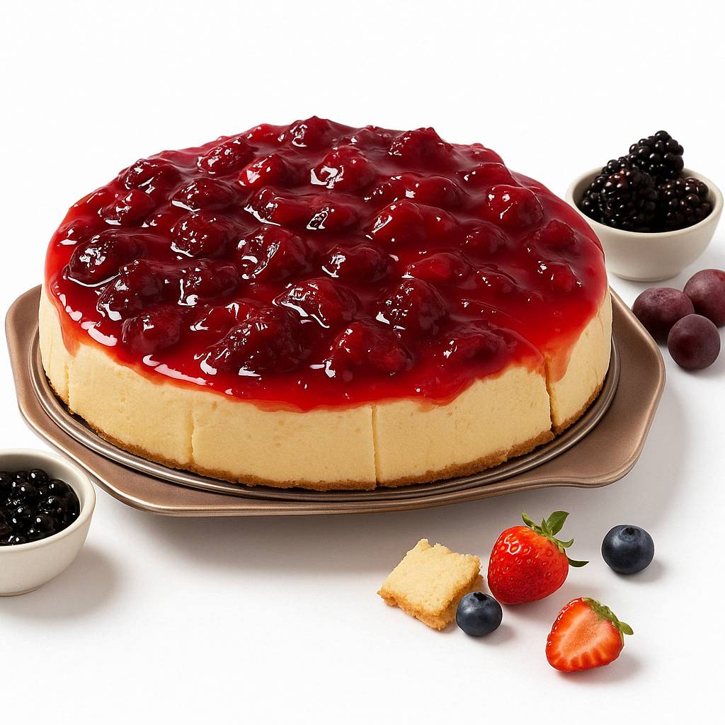 Andy Anand Sugar Free Strawberry Cheesecake 9" (3.4 lbs) | No Sugar Added, Diabetic-Friendly Alluring, Best Tempting Cheese Cake For Celebrations & Dessert Lovers (3.4 lbs)