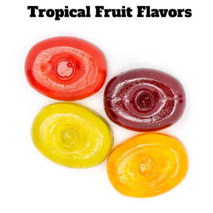 Andy Anand Sugar Free Candy, Tropical Fruit Flavors, Vit C, Healthy, Zero Sugar, Low Calorie, Keto Friendly, Gluten Free, 40 Count (7 Oz)
