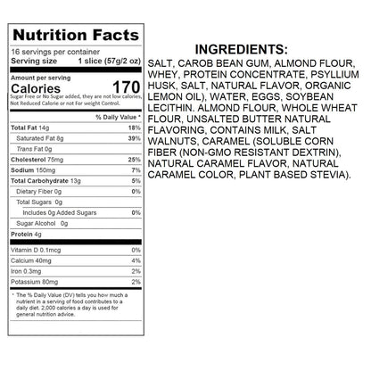Andy Anand Homemade Style Sugar Free Caramel Walnut Cake 9" - Amazing-Delicious-Best Birthday Cakes Delivery From Bakery (2 lbs)