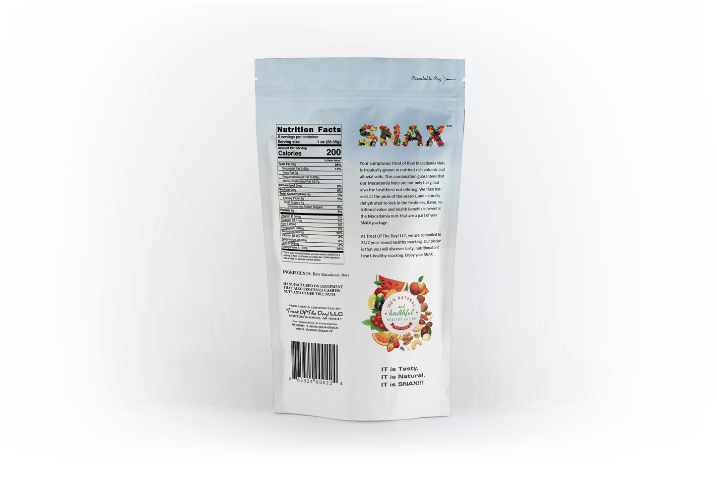 Macadamia.US Treat Of The Day! Organic Macadamia Nuts - Roasted & Sea Salted - 32oz (2LB)