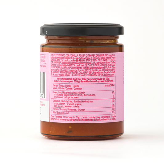 Sugo Pronto Cipolla Rossa (READY SAUCE  WITH TROPEA RED ONION PGI)