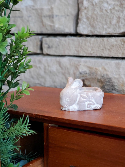 KORISSA Terracotta Tea Light Candle Holder - Rabbit