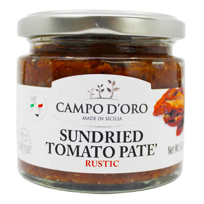 Campo D'Oro, Sundried Tomato Paté, Cream of dried Tomatoes in extra virgin olive oil 6.35 oz.