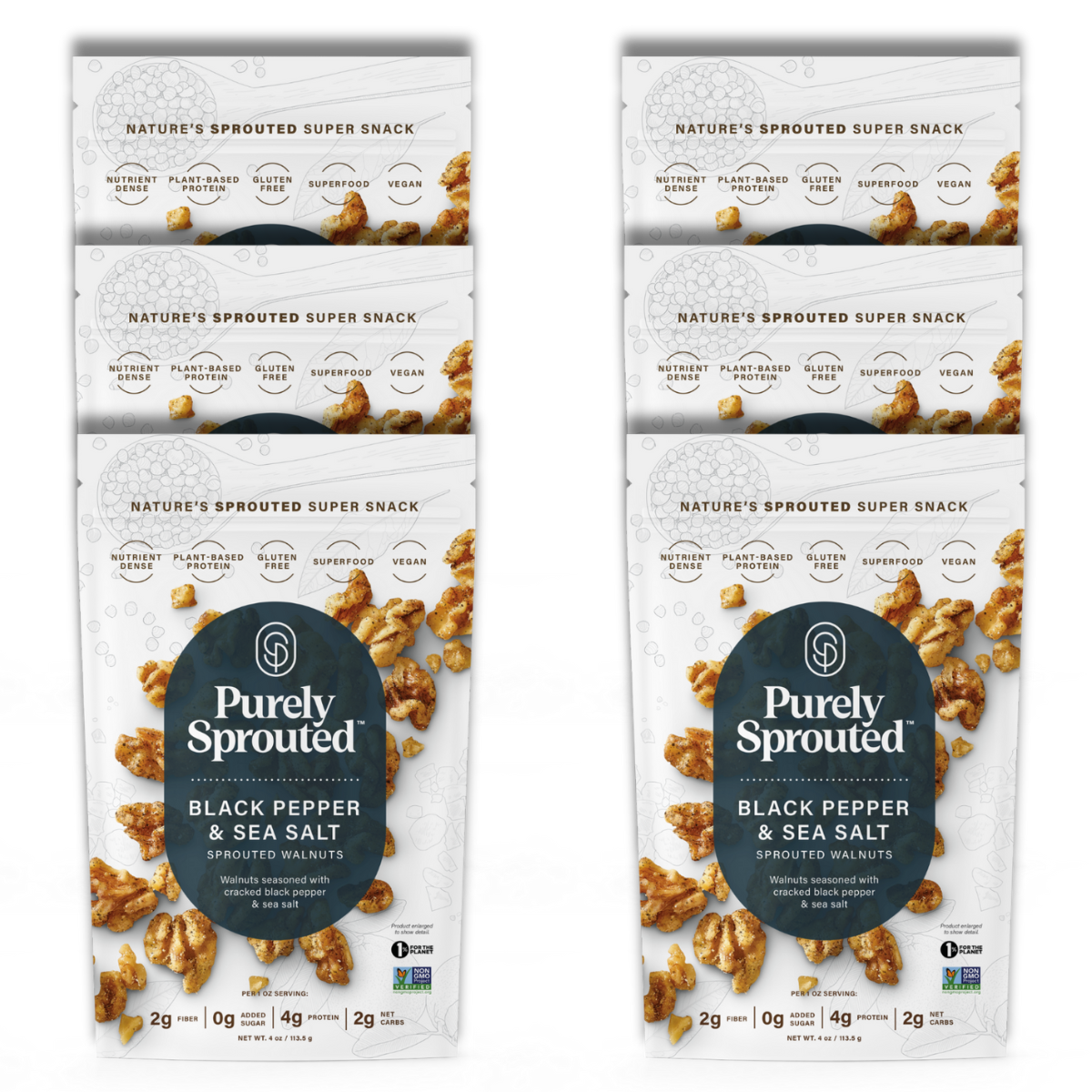 Black Pepper & Sea Salt, Sprouted Walnuts