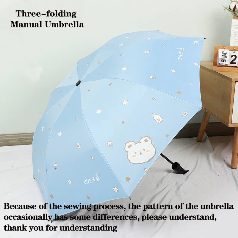 Kawaii Bear Pastel Umbrella