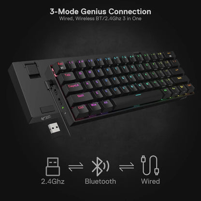 K530 Pro Draconic 60% Wireless RGB 3-Mode Mechanical Keyboard