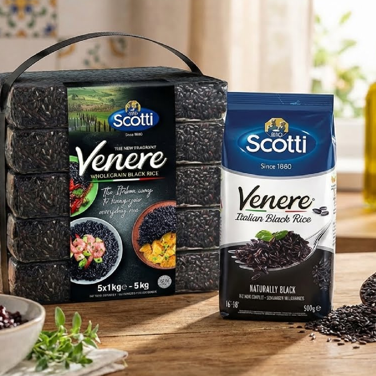 Riso Scotti, Venere Black Italian Rice, 1.1 lb (500 g)