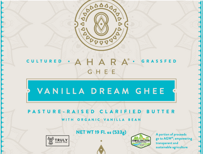 Grass-Fed Vanilla Dream Ghee | Ahara Rasa